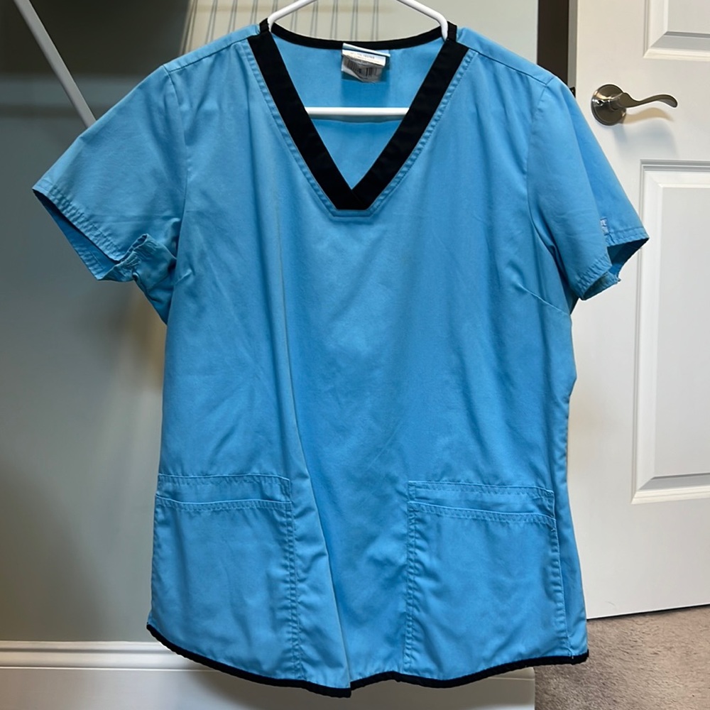 ButterSoft light blue scrub top